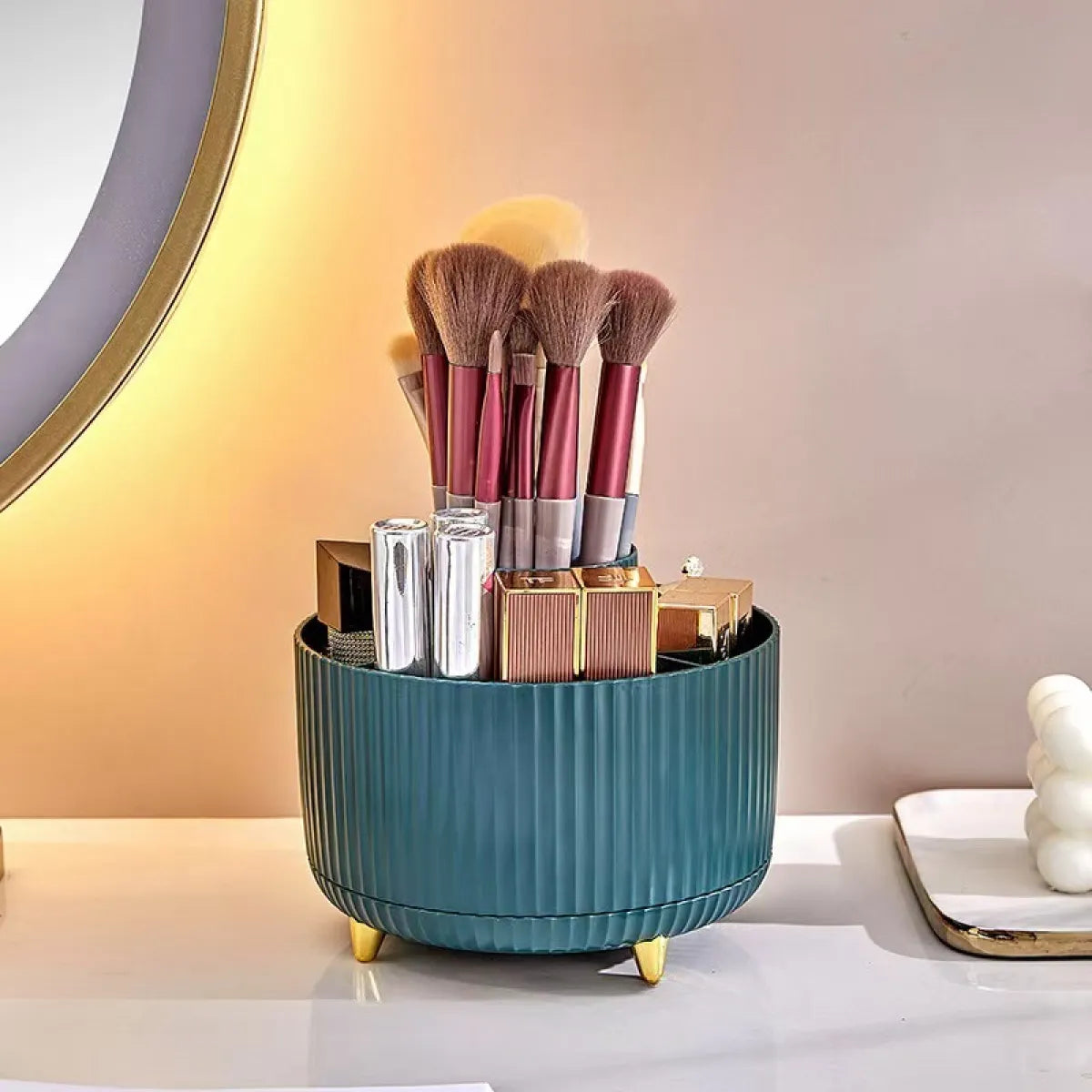 Rotating Desktop Cosmetic Brush Holder